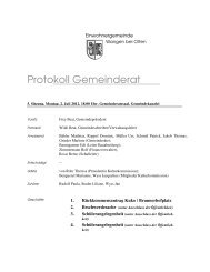 Protokoll - Einwohnergemeinde Wangen bei Olten