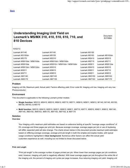 lexmark m5155 imaging unit