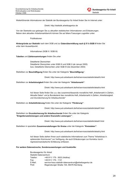 Wohnsituation und Wohnkosten - Statistik der Bundesagentur für ...