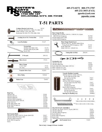 T-51 PARTS - Ppsokc.com