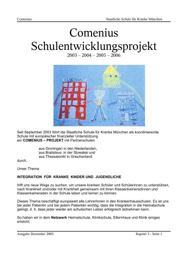 Comenius Schulentwicklungsprojekt - Staatliche Schule fÃ¼r Kranke ...