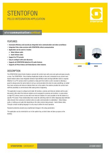 Datasheet - Zenitel