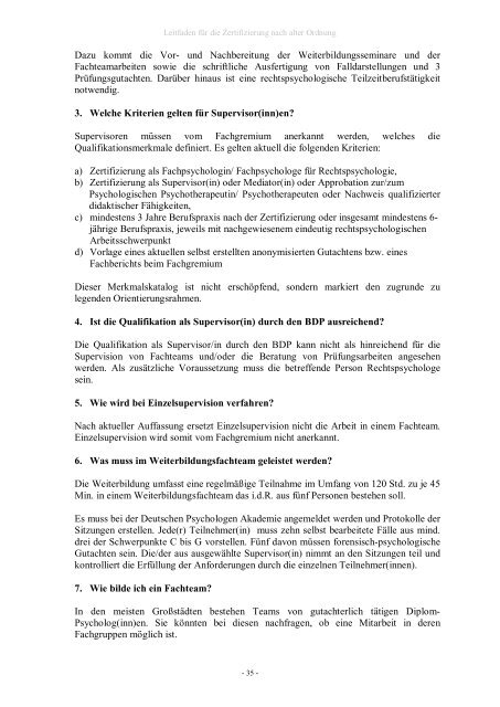 Fachpsychologe/ Fachpsychologin für Rechtspsychologie BDP/DGPs