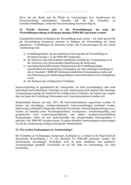 Fachpsychologe/ Fachpsychologin für Rechtspsychologie BDP/DGPs