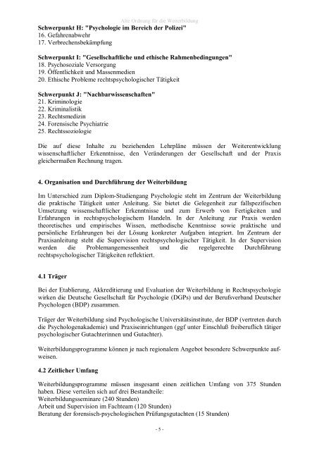 Fachpsychologe/ Fachpsychologin für Rechtspsychologie BDP/DGPs