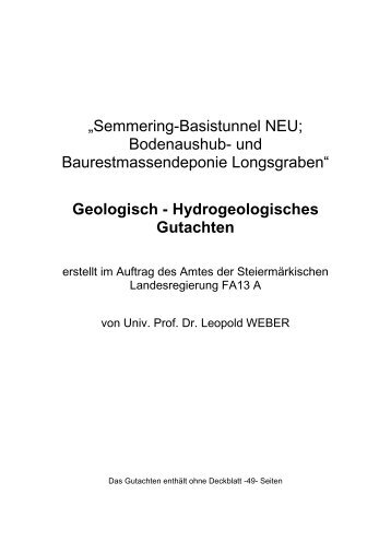 Geologie und Hydrologie