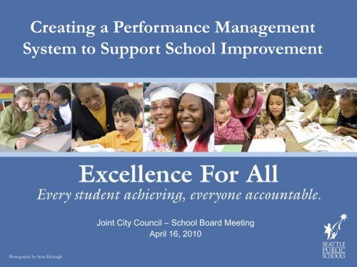Performance Management Presentation for Joint City Council-School