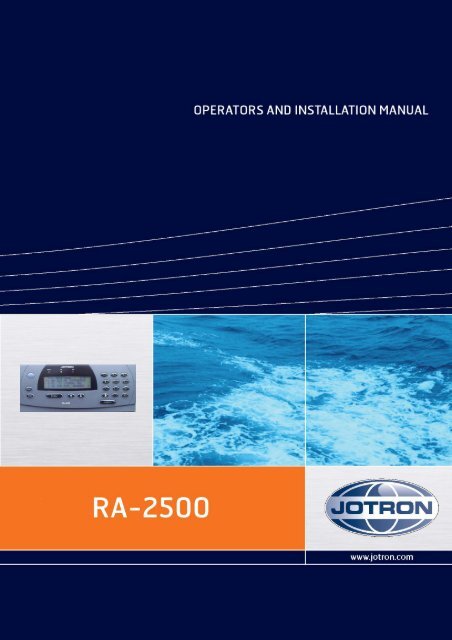 Operators and Installation Manual RA-2500 AIS Receiver.pdf - Jotron