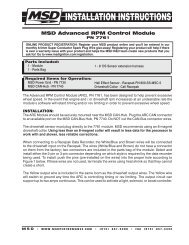 Setting the air-gap - MSD Ignition