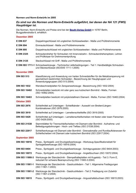 Neue Normen und Entwuerfe 2005.pdf - NASG