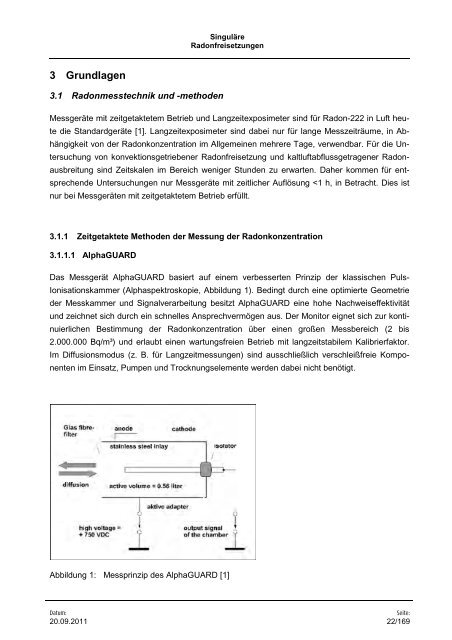 Vorhaben 3609S10005 - DORIS - Bundesamt für Strahlenschutz