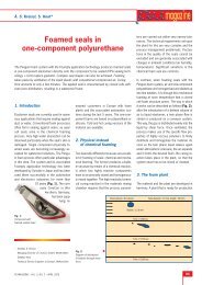 Foamed seals in one-component polyurethane - Ceracon