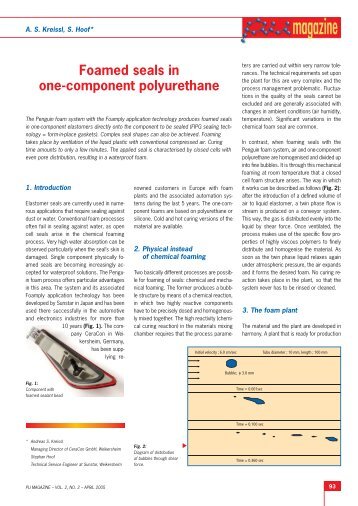 Foamed seals in one-component polyurethane - Ceracon