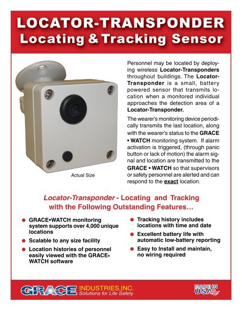 Locator-Transponder - Locating and Tracking with ... - Grace Industries