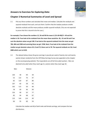 Chapter 2 Numerical Summaries of Level and Spread - Polity