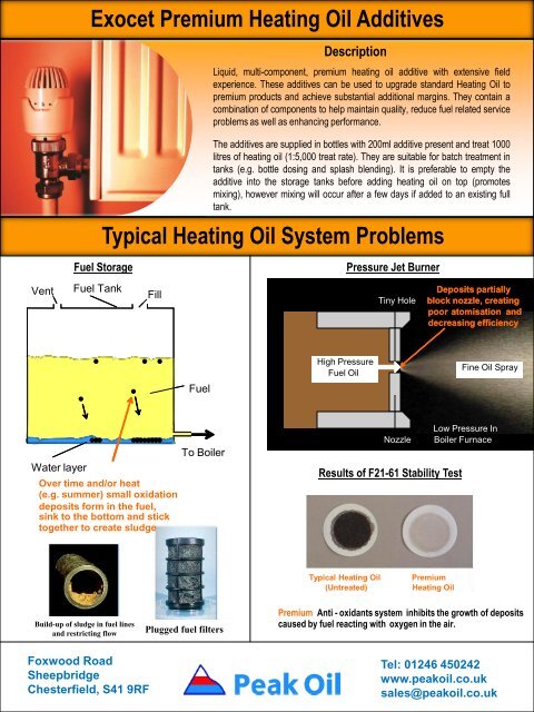 Exocet Premium Heating Oil Additives - PEAK OIL
