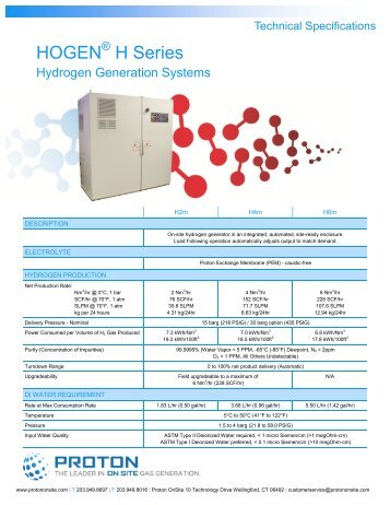 HOGEN H Series - Proton OnSite