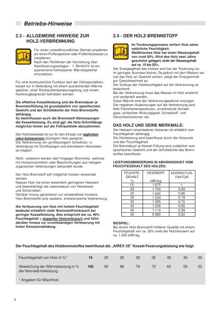 AIREX 2S BICOMB Betriebsanweisung - Unical Deutschland