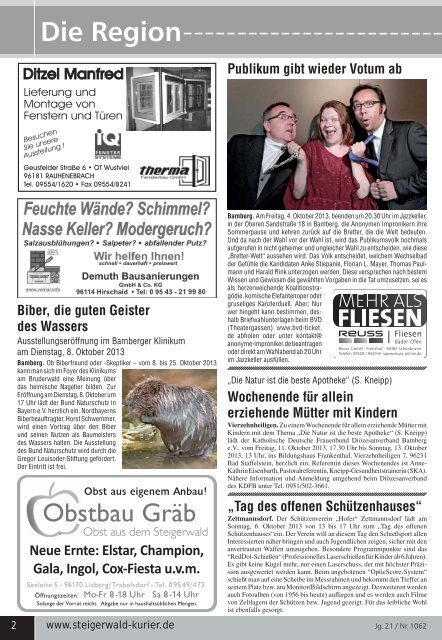 Ausgabe 1062 - Steigerwald-Kurier