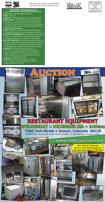 AUCTION - Roller Auctioneers