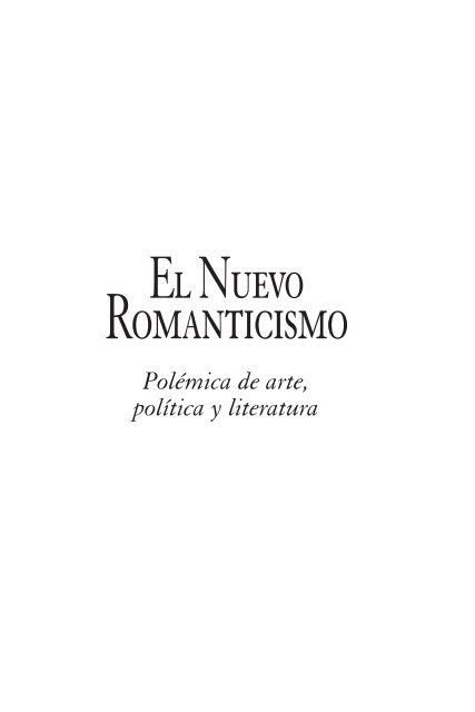 El Nuevo Romanticismo - Stockcero