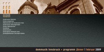 dommusik innsbruck > programm jÃ¤nner | februar 2009