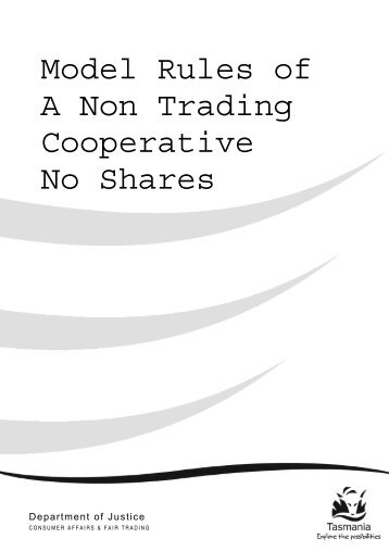 Model Rules - Non Trading Cooperative (no Shares) - Consumer ...