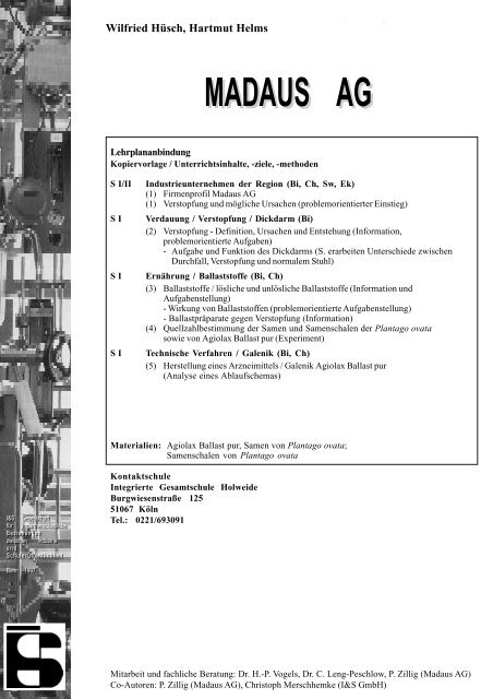 Madaus AG (689k) - Portal Schule Wirtschaft