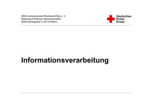 04-3 Informationsverarbeitung - Bildungsinstitut - DRK