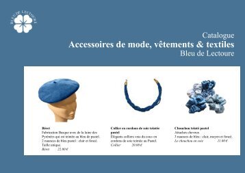 Accessoires de mode, vêtements & textiles - Bleu de Lectoure