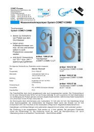 Datenblatt - COMET-PUMPEN Systemtechnik