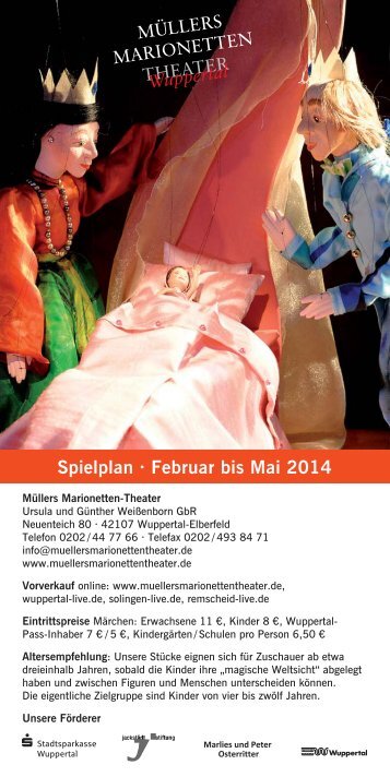 Spielplan Â· Februar bis Mai 2014 - MÃ¼llers Marionetten-Theater