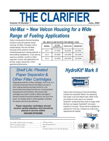 Clar0605.pdf - Velcon Filters