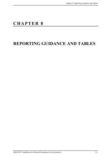 chapter 8 reporting guidance and tables - IPCC - Task Force on ...