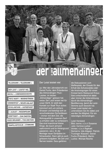 Ausgabe vom August 2010 - Allmendingen-Thun