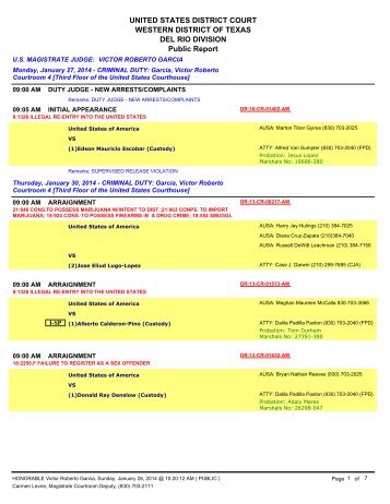 DEL RIO DIVISION UNITED STATES DISTRICT COURT WESTERN ...