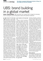 UBS: brand building in a global market - Prophet