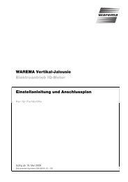 WAREMA Vertikal-Jalousie Elektroantrieb IQ-Motor Einstellanleitung ...