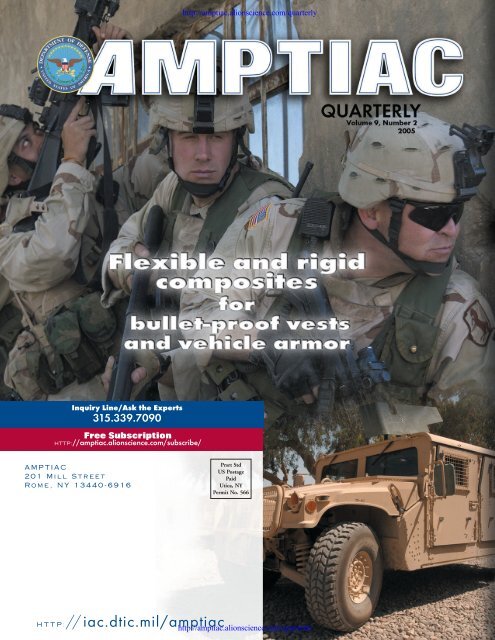 AMPTIAC Quarterly, Vol. 9, No. 2, Summer/Fall 2005 - Advanced ...