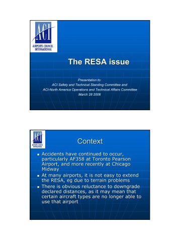 The RESA issue
