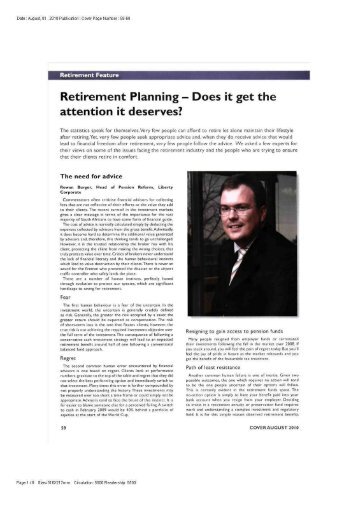 Retirement Planning - Does it get the attention it deserves? - Sanlam