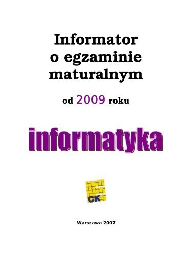 Informatyka - Centralna Komisja Egzaminacyjna