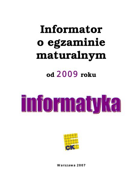 Informatyka - Centralna Komisja Egzaminacyjna