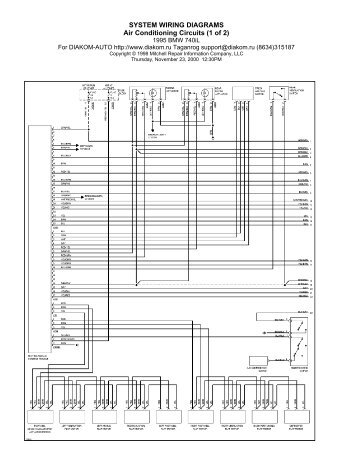 SYSTEM WIRING DIAGRAMS Air Conditioning Circuits (1 of 2)