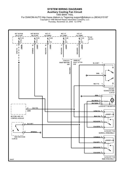 SYSTEM WIRING DIAGRAMS Air Conditioning Circuits (1 of 2)