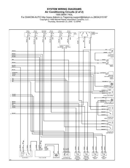 SYSTEM WIRING DIAGRAMS Air Conditioning Circuits (1 of 2)