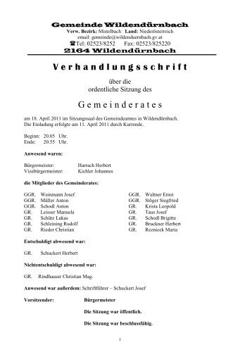 Sitzungsprotokoll vom 2011.04.18. (165 KB) - .PDF - Gemeinde ...