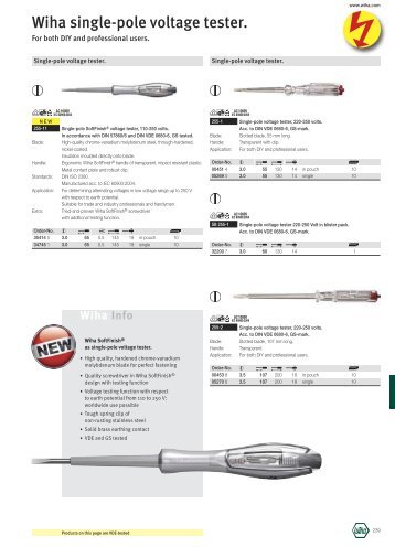 Wiha single-pole voltage tester.