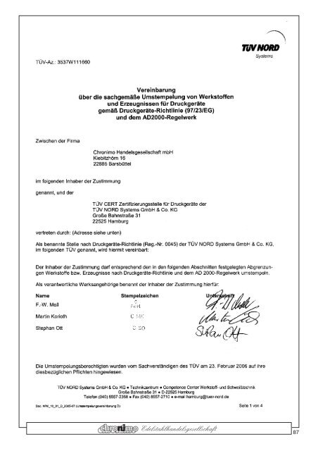 Rohre - Chronimo Edelstahlhandelsgesellschaft mbH