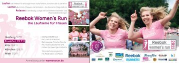 Flyer zum Women's Run 2011 in Frankfurt - Rosbacher